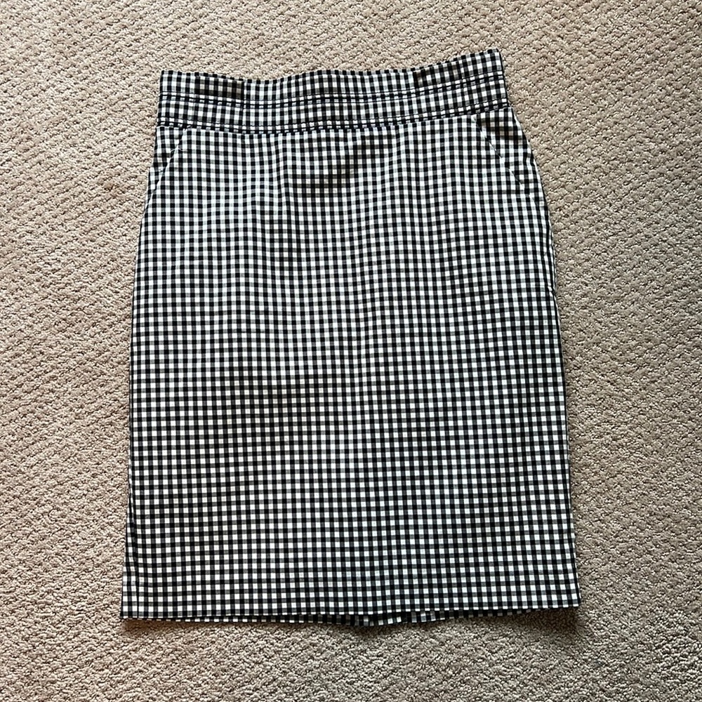 Ann Taylor Checkered Pencil Skirt 6P